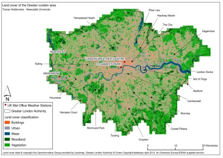 London land cover map
